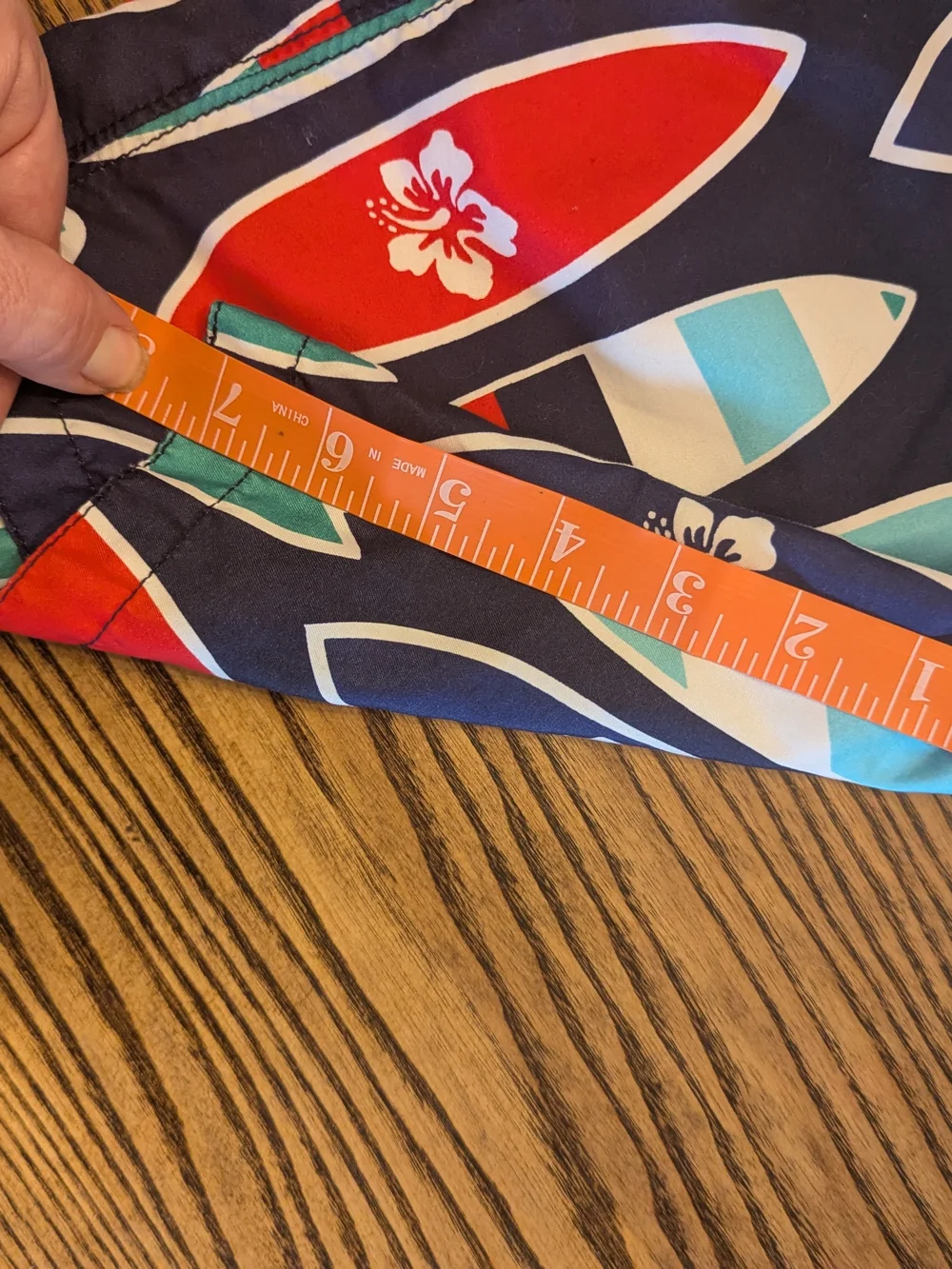 EUC Gymboree Boys 6 Surf Board Lined Tie Waist Swim Trunks Hawaiian Blue